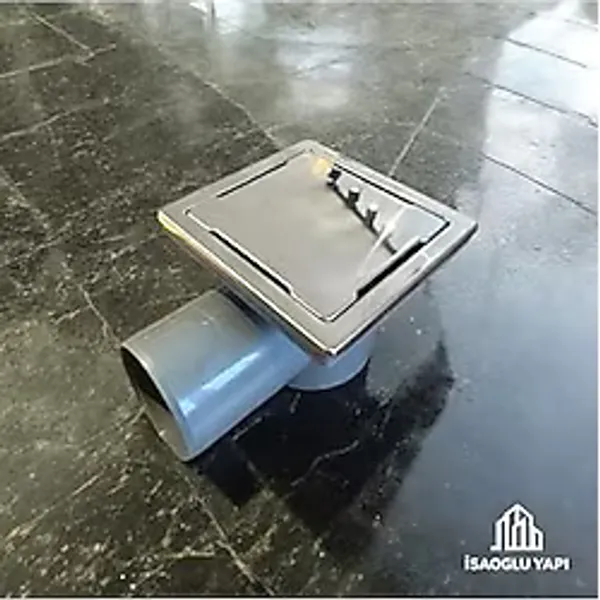 İSAOĞLU YAPI Yer Sifonu 10 x 10 Bütün Banyolara Uyumlu Yer Süzgeci Estetik Modern Tasarım Banyo Gideri