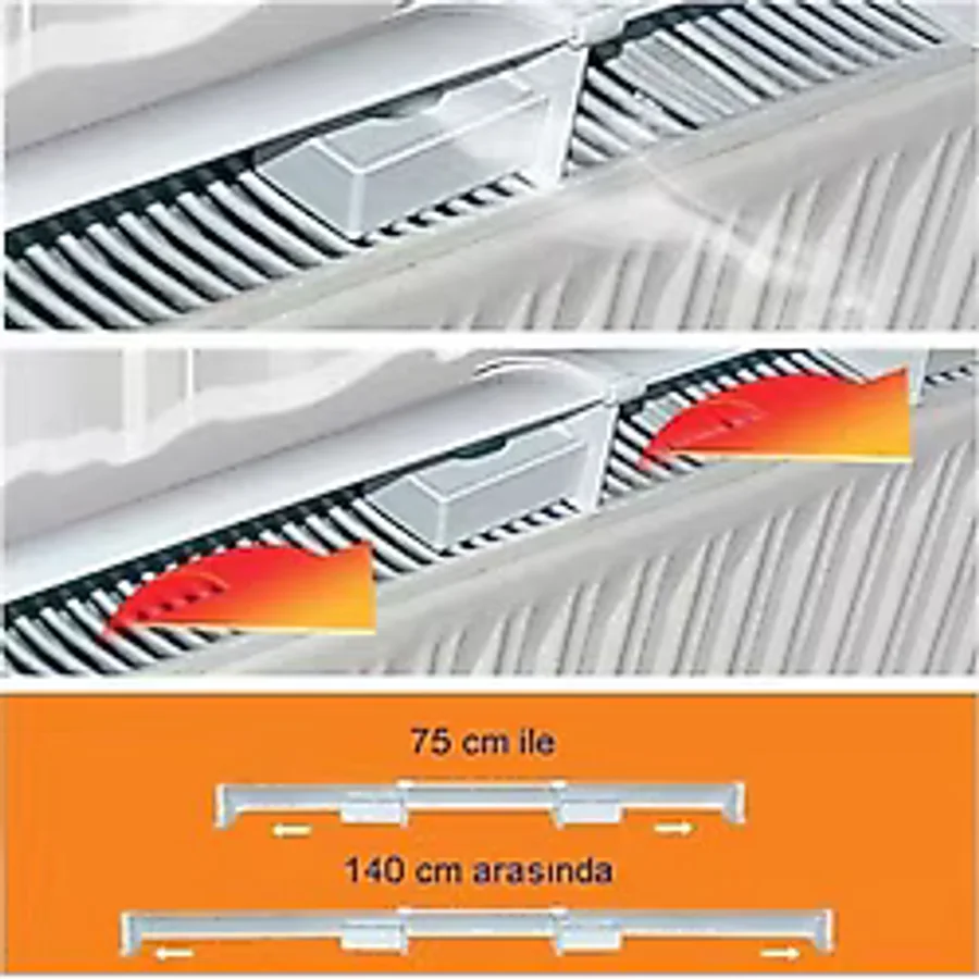 Isıfan 75-140 Cm Arası Petek Üstü Isı Yönlendirici