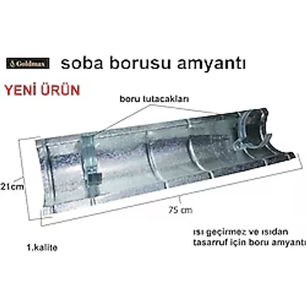 IsıKes Soba Borusu Tavan Isı Koruyucu 75cm
