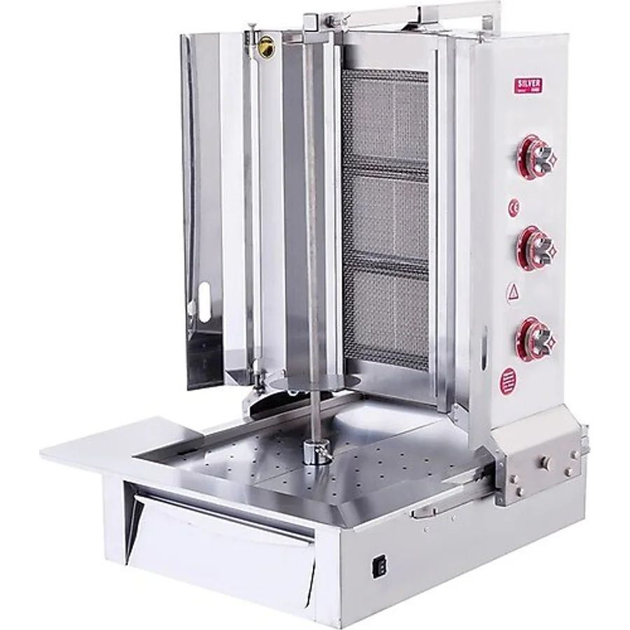Işıkgaz Silverinox Alttan Motorlu Doğalgazlı CE Döner Ocağı 3 Rad
