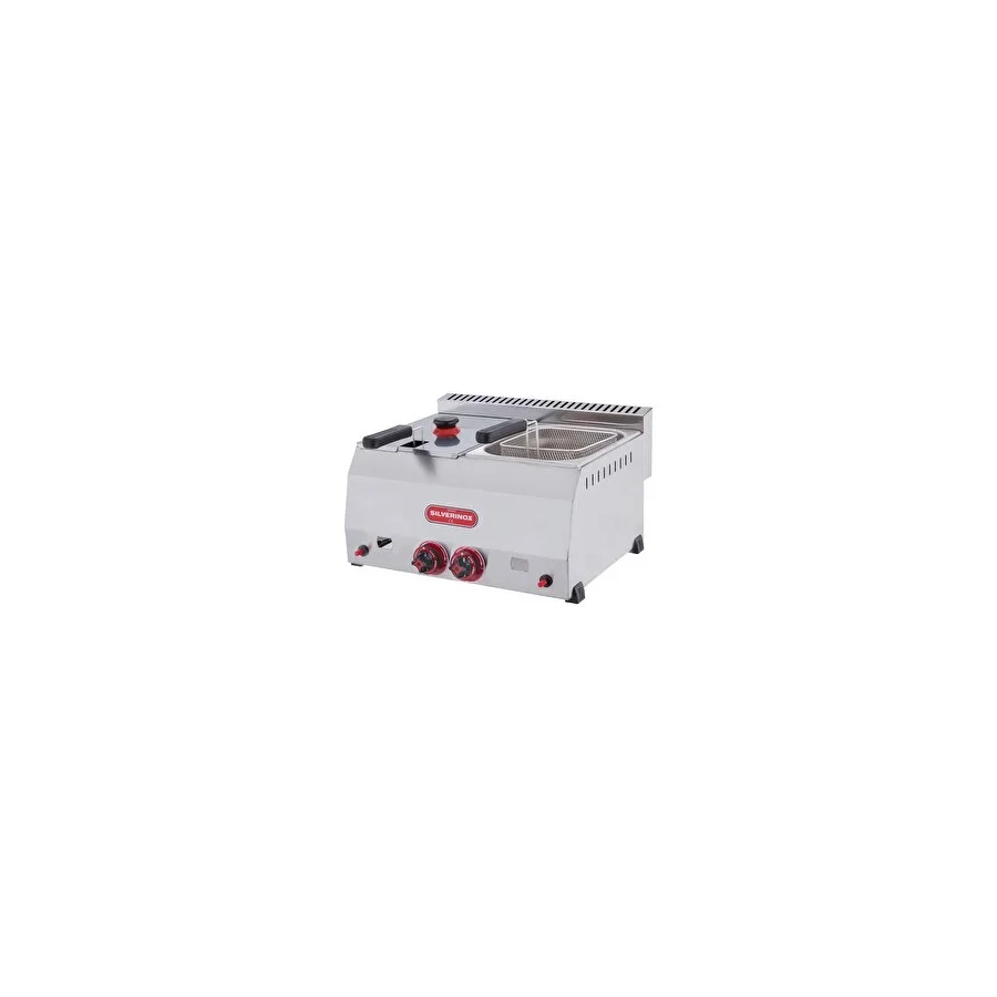 Işıkgaz Silverinox Işıkgaz Silver Endüstriyel Çiftli 5+5 Litre Doğalgazlı Fritöz Gümüş
