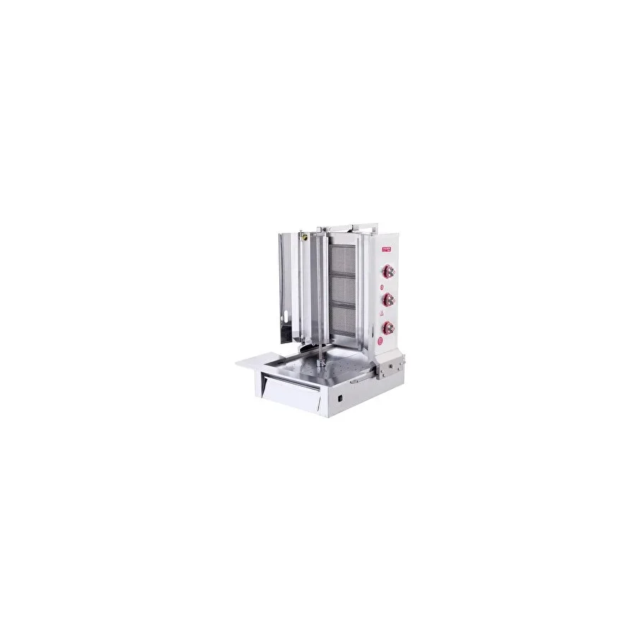 Işıkgaz Silverinox Işıkgaz Silver Tüplü 3 Radyanlı Alttan Motorlu Döner Ocağı