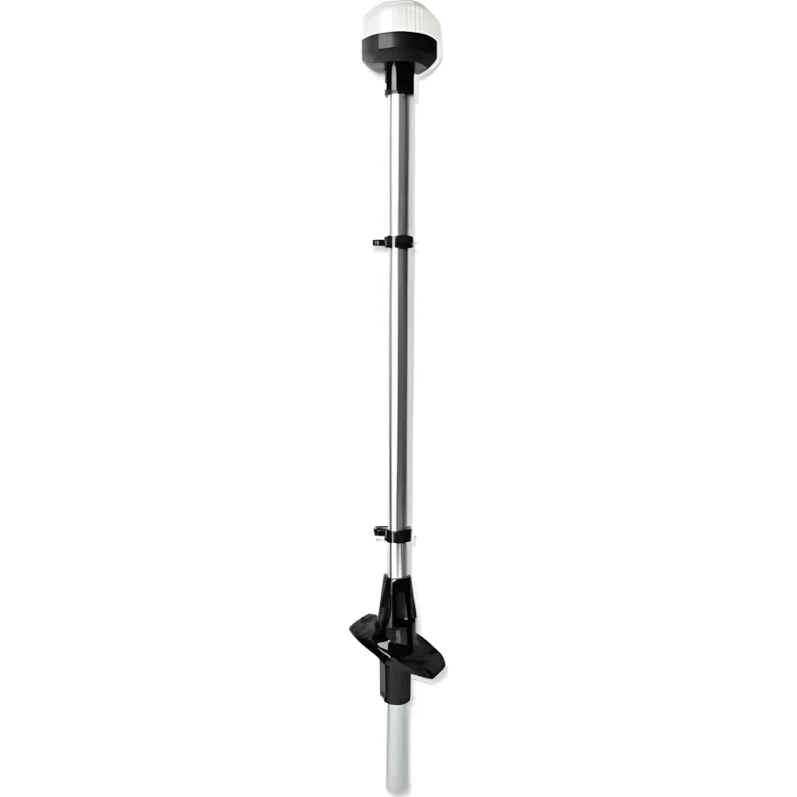 IŞIKLI BAYRAK DİREĞİ AYARLI LED 12V SİYAH 60CM