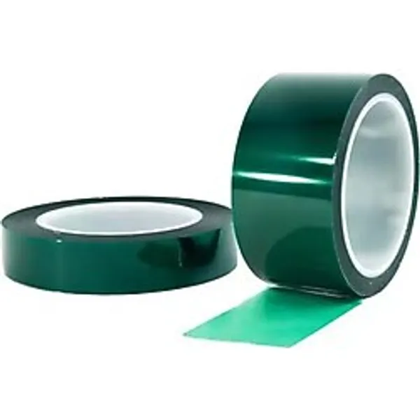 Isıya Dayanıklı Yeşil Polyester Bant Maskeleme Bandı 15MM x 66MT