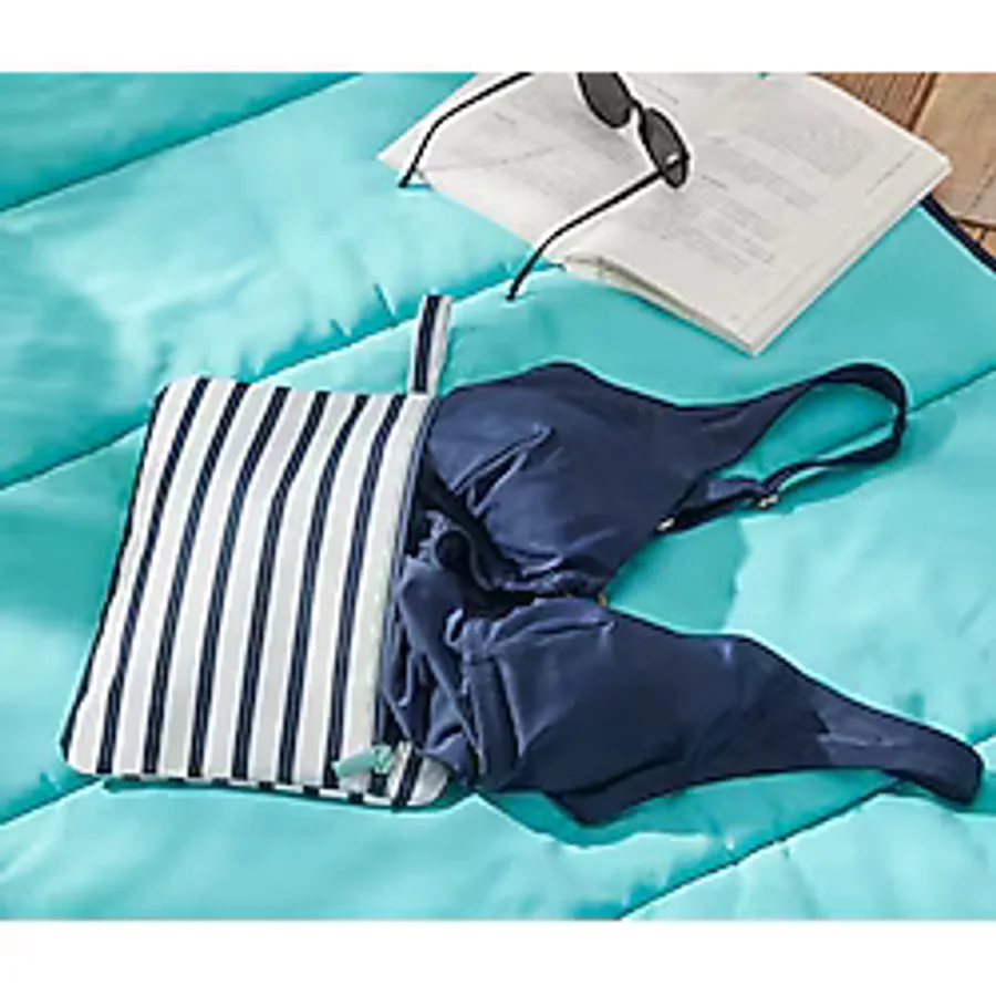 Islak Malzeme Taşıma Çantası (Wet Bag) - Mavi - Beyaz - 8cm