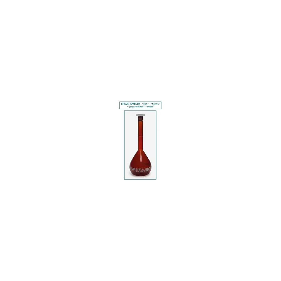 Isolab 014.01.500 Balon Joje Standard Amber Beyaz Skala 500 ml Ns 19/26 2 Adet