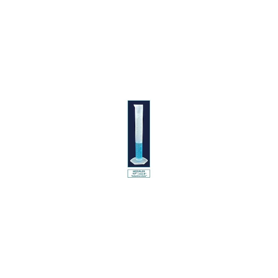 Isolab 016.05.050 Mezür - Uzun From - P.p - B Kalite - Kabartma Skala - 50 ml (1 Adet)