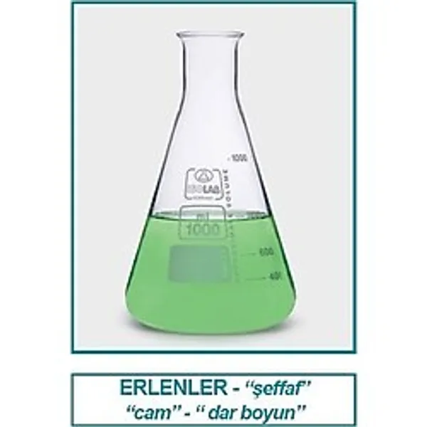 Isolab 027.01.300 Erlen - Cam - Orta Boyun - 300 ml (10 Adet)