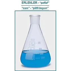 Isolab 028.01.050 Erlen - Cam - Şilifli - 50 ml - NS14/23 (1 Adet)