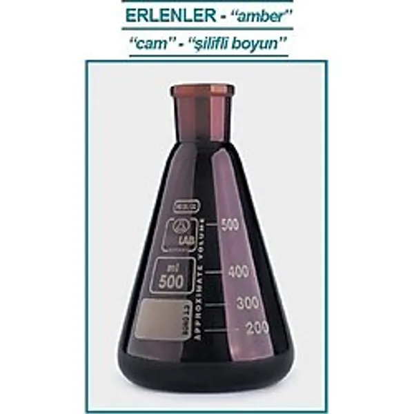 Isolab 028.11.902 Erlen - Cam - Şilifli - Amber - 2000 ml - NS29/32 (1 Adet)