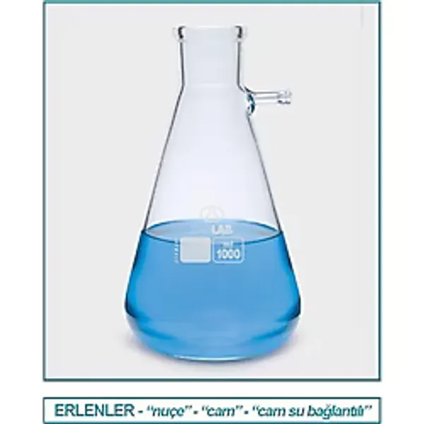 Isolab 040.01.902 Erlen - Nuçe - Cam - Cam Su Giriş Borulu - 2000 ml (1 Adet)