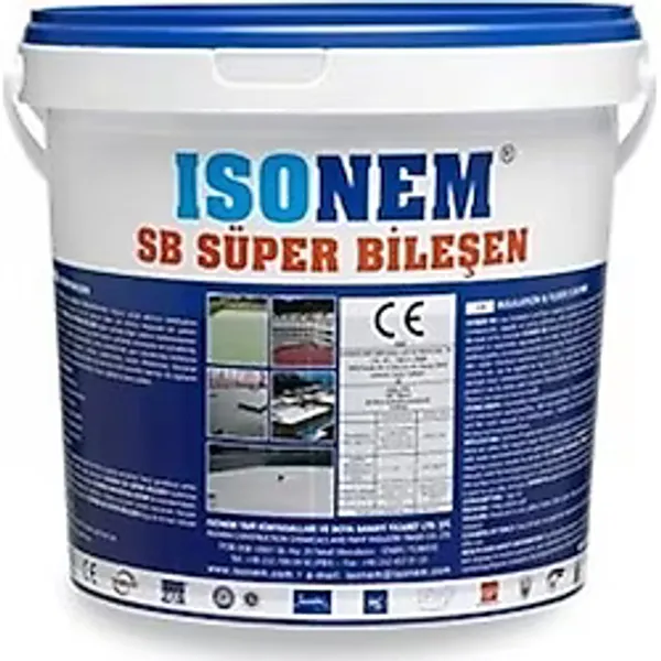 İsonem Isonem SB Süper Bileşen Beyaz Su Yalıtım Malzemesi 18 kg Güçlü Aderans ve UV Direnci