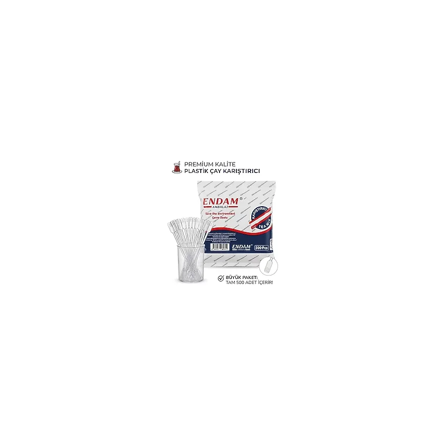 İsopack Plastik Çay Karıştırıcı Çay-Kahve Kullan At - 1 PAKET