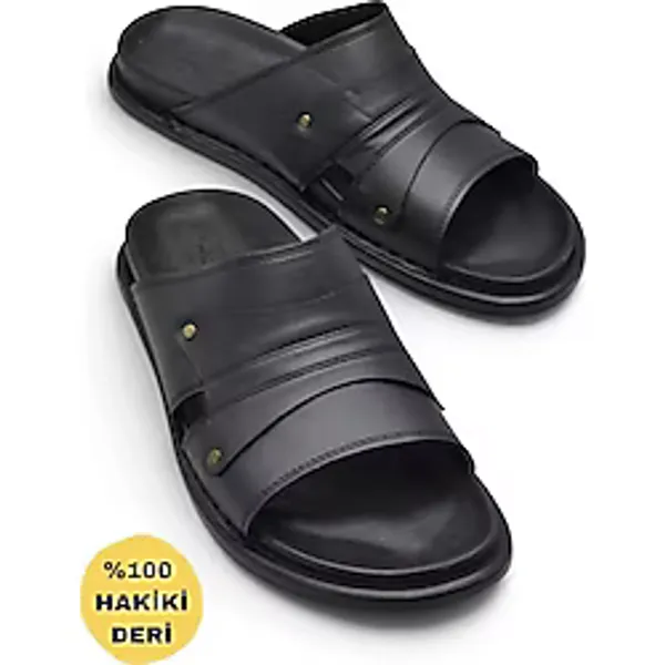 ISPARTALILAR 310 TAM ORTOPEDİK Günlük Hakiki Deri Erkek Terlik Hakiki Deri Günlük Erkek Terlik
