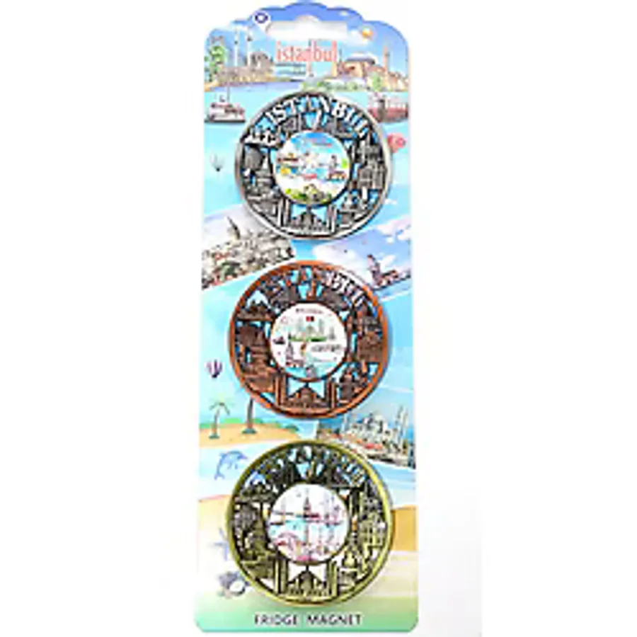 İstanbul Temalı Metal Magnet 3'Lü Set Alk2890
