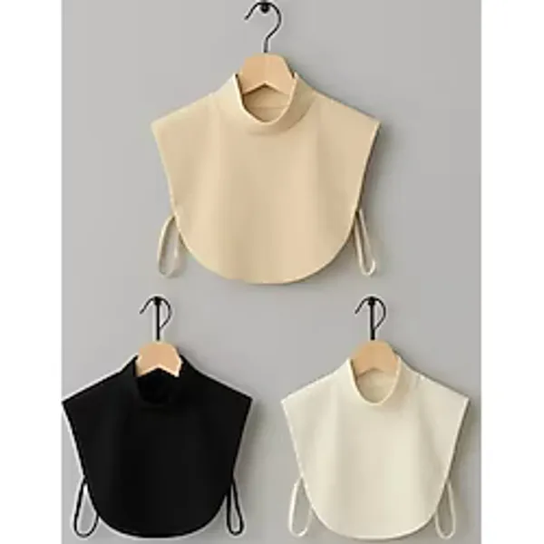 İSTANBULSTYLEMODA Tesettür Siyah -Beyaz -KIRIK BEYAZ 3'LÜ Boyunluk -ŞAL BYK090925