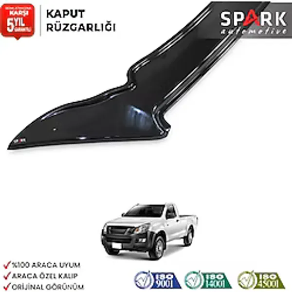 Isuzu D-Max 2012-2017 Yıl Aralığı Uyumlu Kaput Rüzgarlığı 3Mm