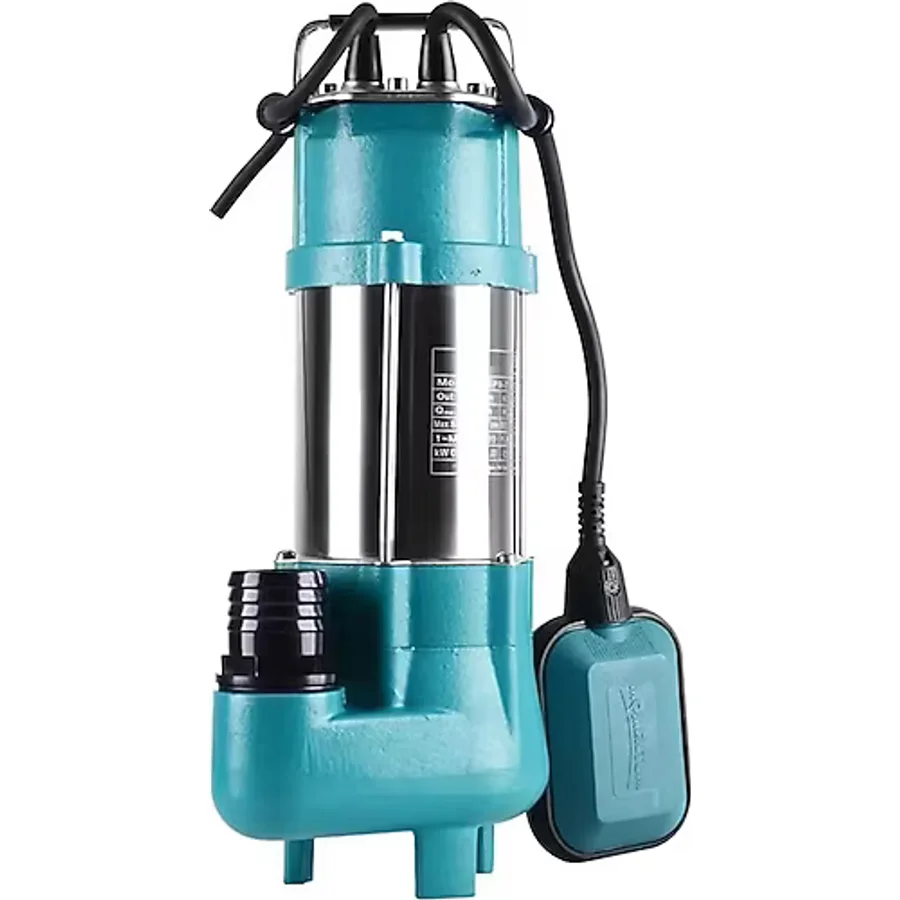 Italyan 2 Hp 100% Bakır Sargı Paslanmaz Bıçaklı Parçalayıcı Dalgıç Pompa Kirli Su Dalgıç Foseptik