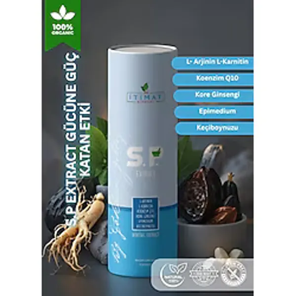 İtimat S.P. Erkeklere Özel Sıvı Ekstrakt - L Arjinin - L Karnitin - Koenzim Q10 - Kore Ginseng - - Keçiboynuzu Sıvı Ekstraktı / 250 ml