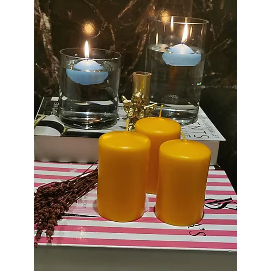 Iv Blue Purple Homedecor Citronella Sineksavar 3 Adet Turuncu Baton Mum - 3 Adet Turuncu Citronella