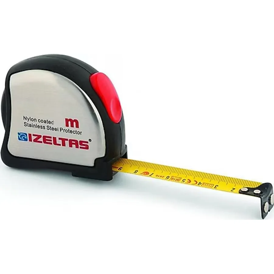 İzeltaş 0588150013 3 m Krom Şerit Metre