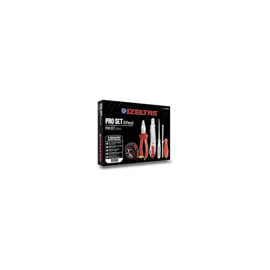 İzeltaş 13000005655 Pro Set 5 Parça El Aletleri Seti