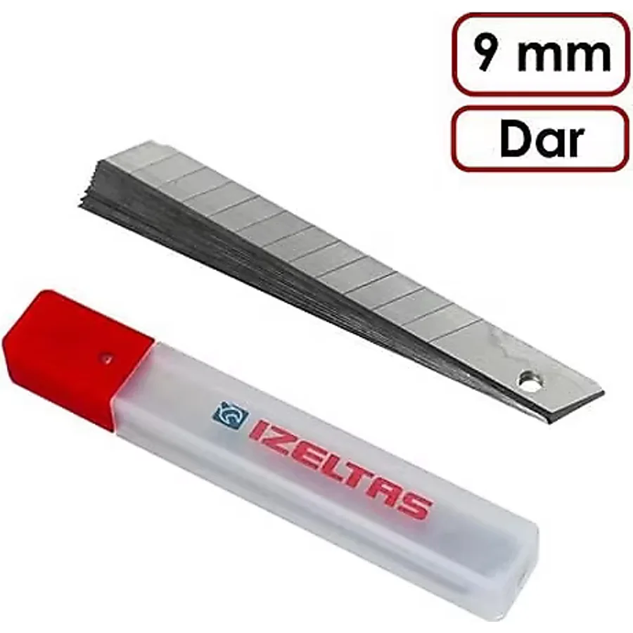 İzeltaş 14000005089 Pro Maket Bıçağı Dar Yedek Bıçak 9 mm (10'lu)