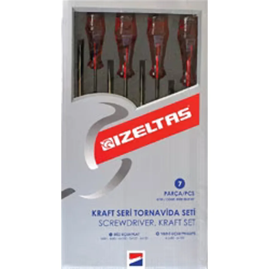 İzeltaş 4100 Kraft Seri 7 Parça Tornavida Takımı