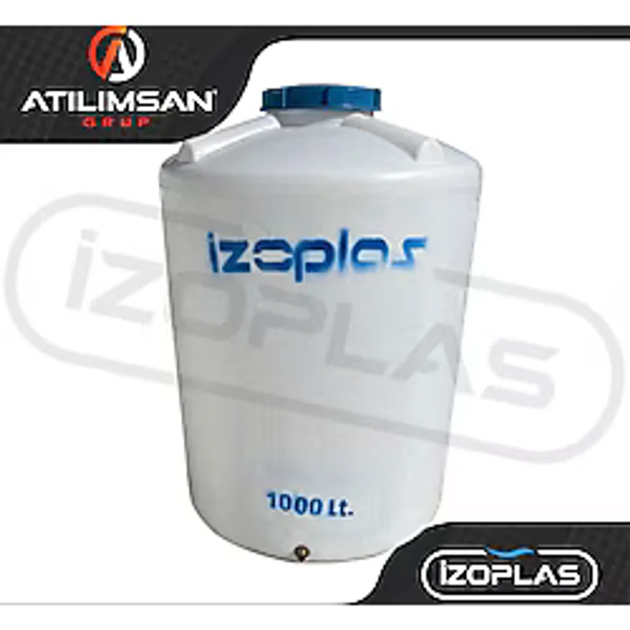 izoplas 1 Ton Polietilen Su Deposu - Dikey - Beyaz - 88 Cap