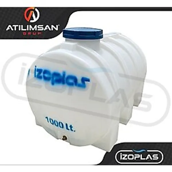izoplas 1 Ton Polietilen Su Deposu - Yatay - Beyaz