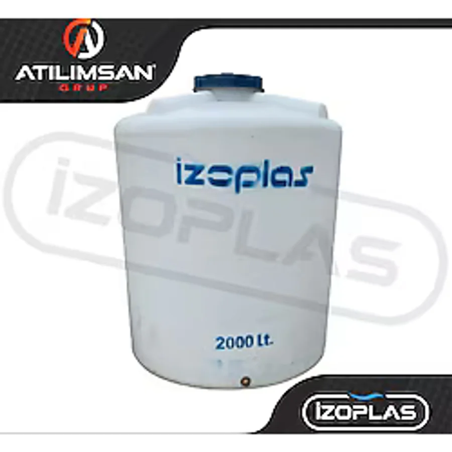 izoplas 2 Ton Polietilen Su Deposu - Dikey - Beyaz