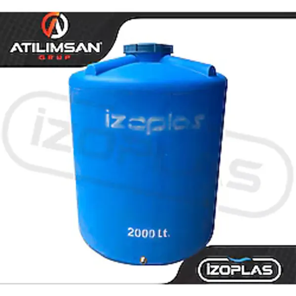 izoplas 2 Ton Polietilen Su Deposu - Dikey - Mavi