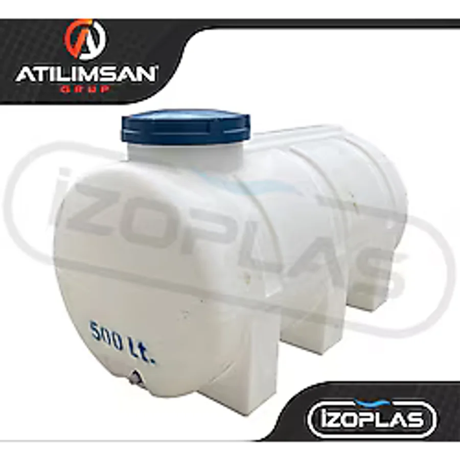 izoplas 500 Litre Polietilen Su Deposu - Yatay - Beyaz