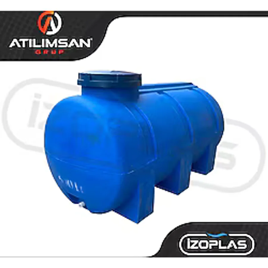 izoplas 500 Litre Polietilen Su Deposu - Yatay - Mavi