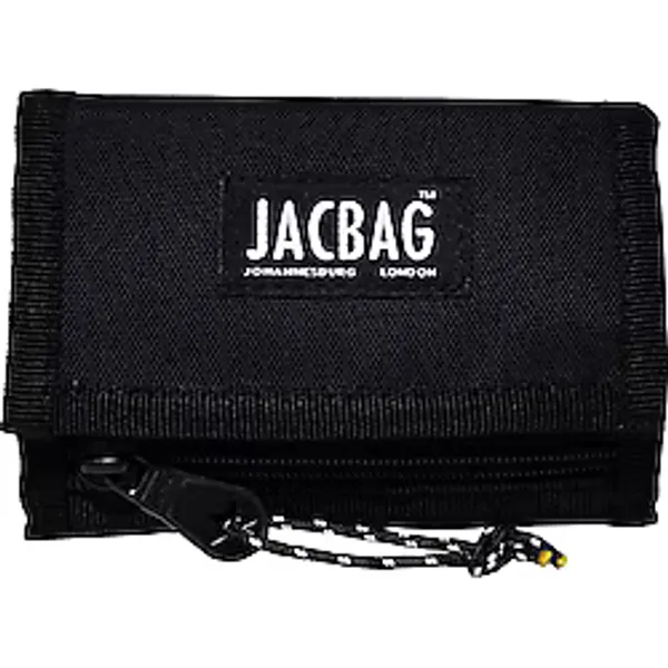 Jacbag Erkek Çocuk Cüzdan - Suya ve Yıpranmaya Dayanıklı Polyester, Cırt Cırtlı Minimalist Tasarım, Günlük Kullanıma Uygun - Siyah