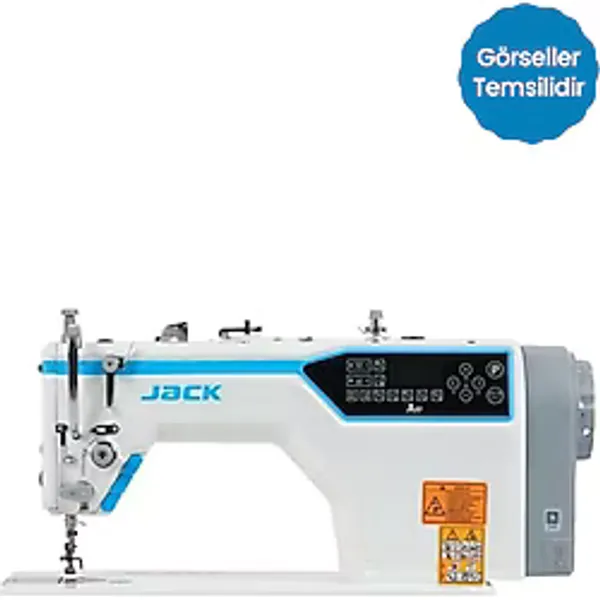 Jack A4F-DHQ Tam Otomatik Düz Makine Kısa İplik Kesicili Düz Dikiş Makinesi Kot Kalın Kumaşlar İçin