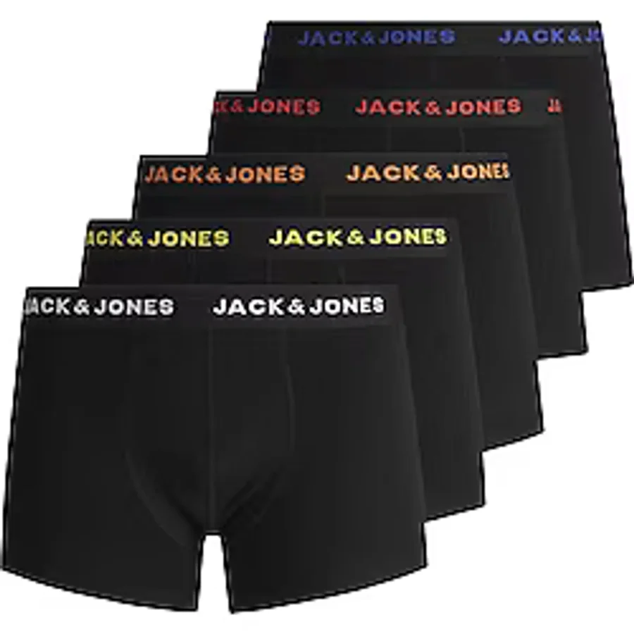 Jack & Jones 5'li Düz Renk Logolu Boxer - Siyah