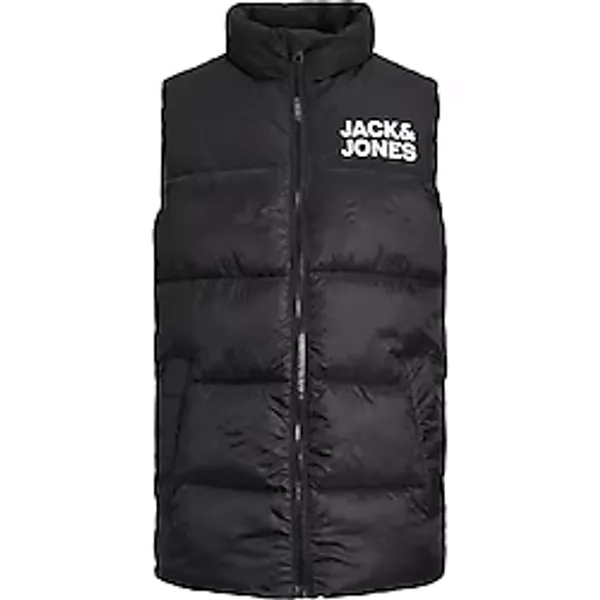 JACK JONES Erkek Jjetoby Bodywarmer Collar Sn yelek, Lacivert Blazer/Detay: Siyah blok, XXL