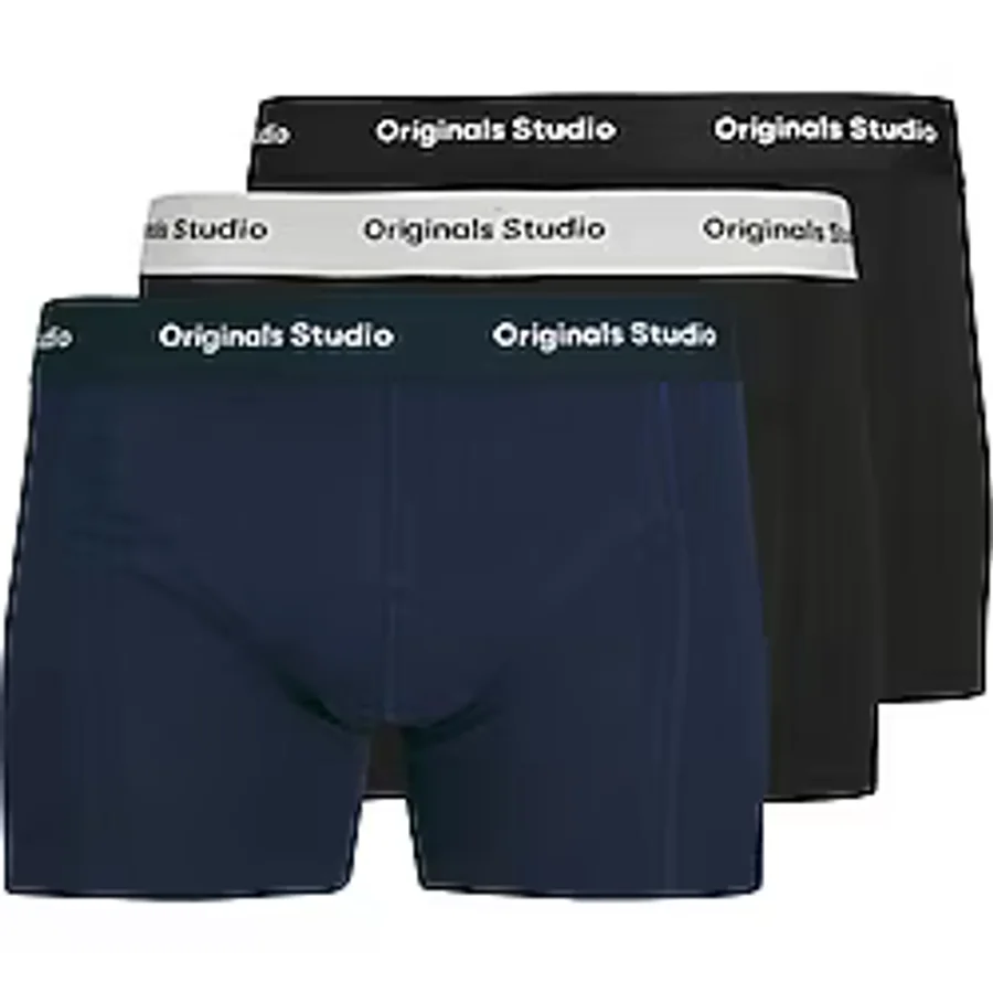 Jack & Jones Jacvesterbro Solıd Trunks 3 Pack Noos Erkek Lacivert Boxer 12272945-04