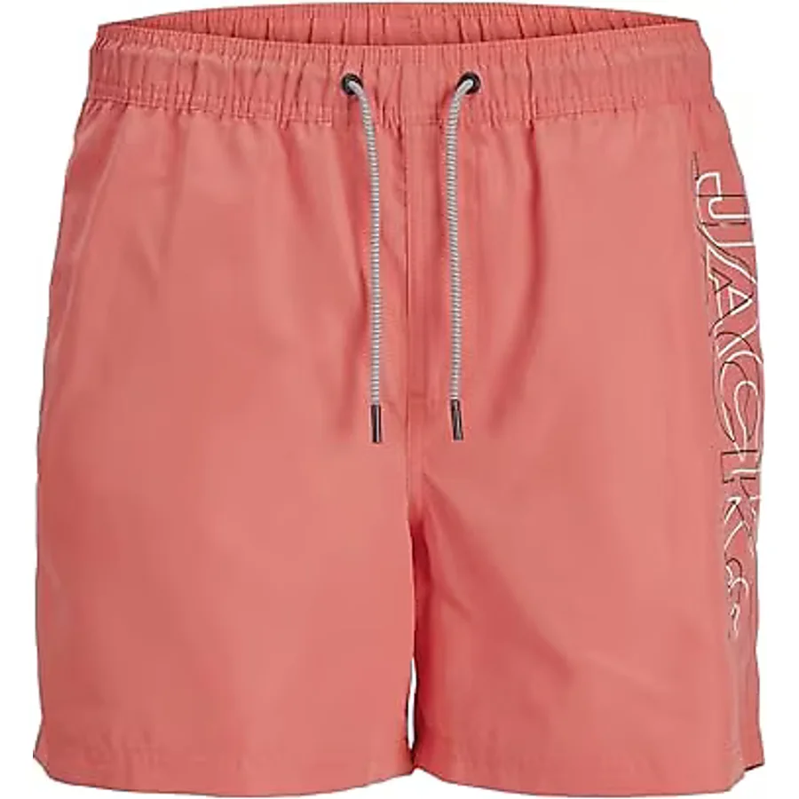 JACK & JONES Pembe Erkek Çocuk Deniz Şortu JPSTFIJI JJSWIM DOUBLE LOGO LY SN JNR, 12 yaş