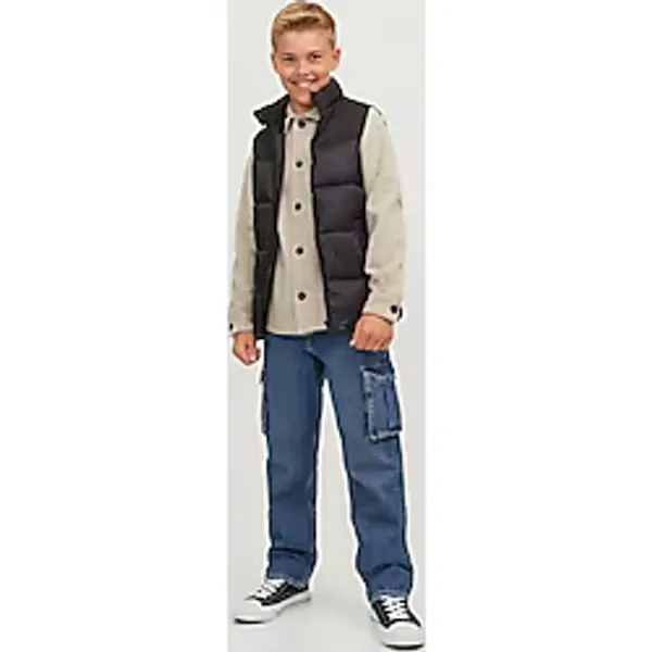 Jack Jones Toby Bodywarmer Collar Sn Jnr Çocuk Siyah Yelek 12236914-02