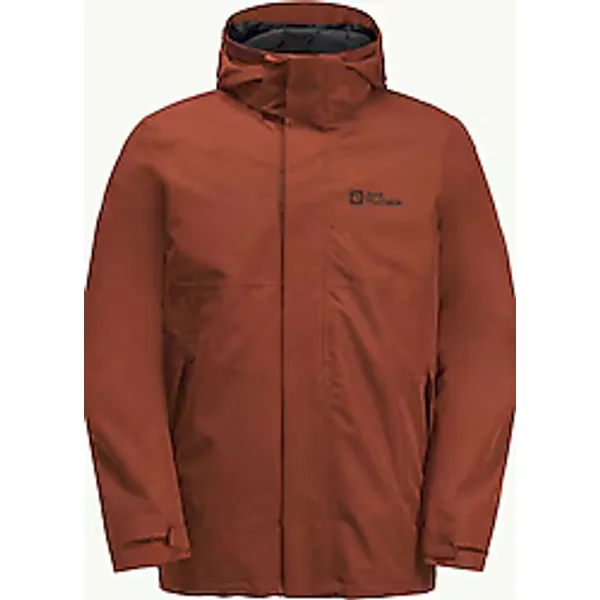 Jack Wolfskin Luntal 3IN1 1116251 Kapüşonlu Erkek Su Geçirmez Mont