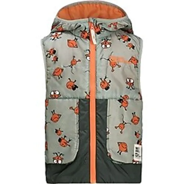 Jack Wolfskin Smileyworld Aop Vest Unisex Çocuk Yeşil Yelek - Gri