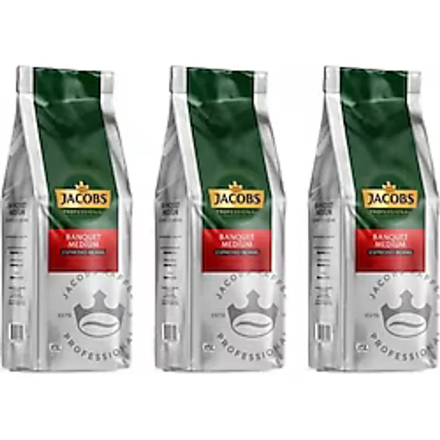 Jacobs Banquet Medium Espresso Çekirdek Kahve 1 kg 3'lü