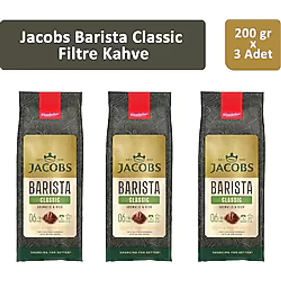 Jacobs Barista Classic Filtre Kahve 200 gr 3'lü