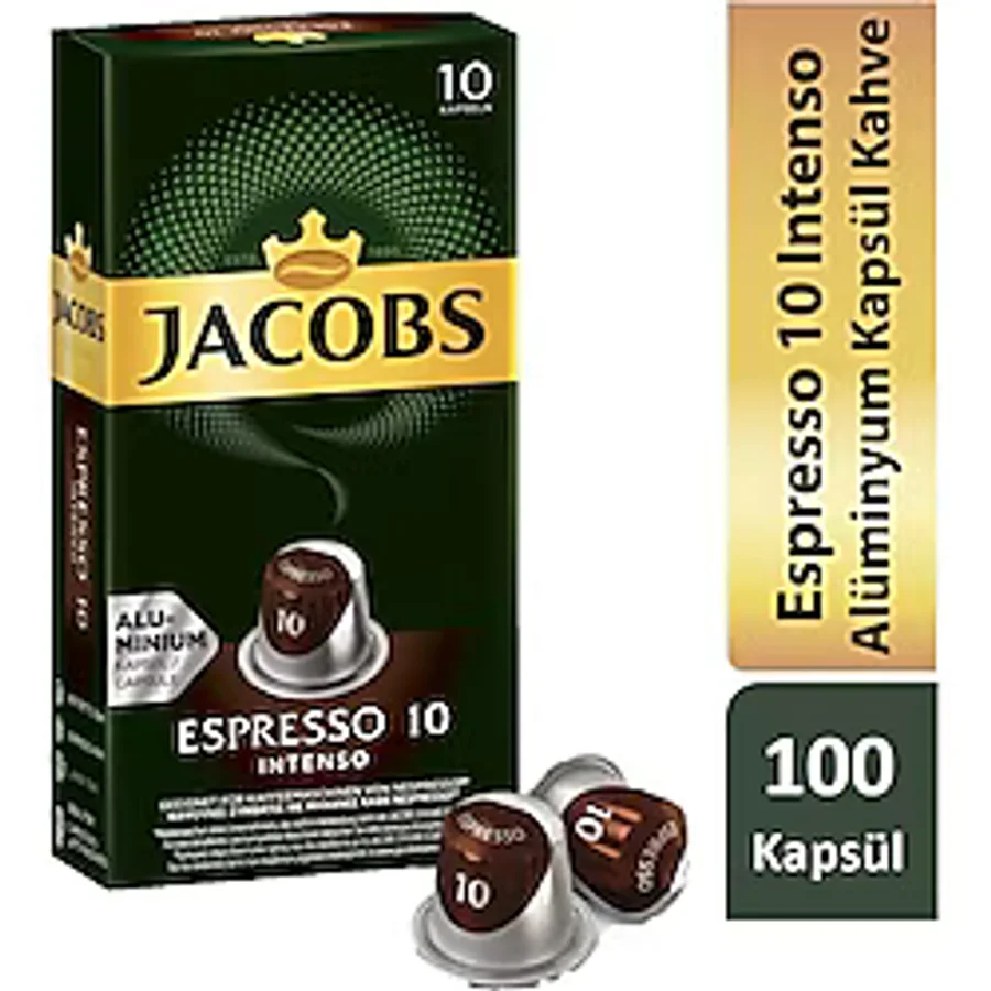 Jacobs Espresso 10 Intenso Kapsül Kahve 10'lu 10 Adet