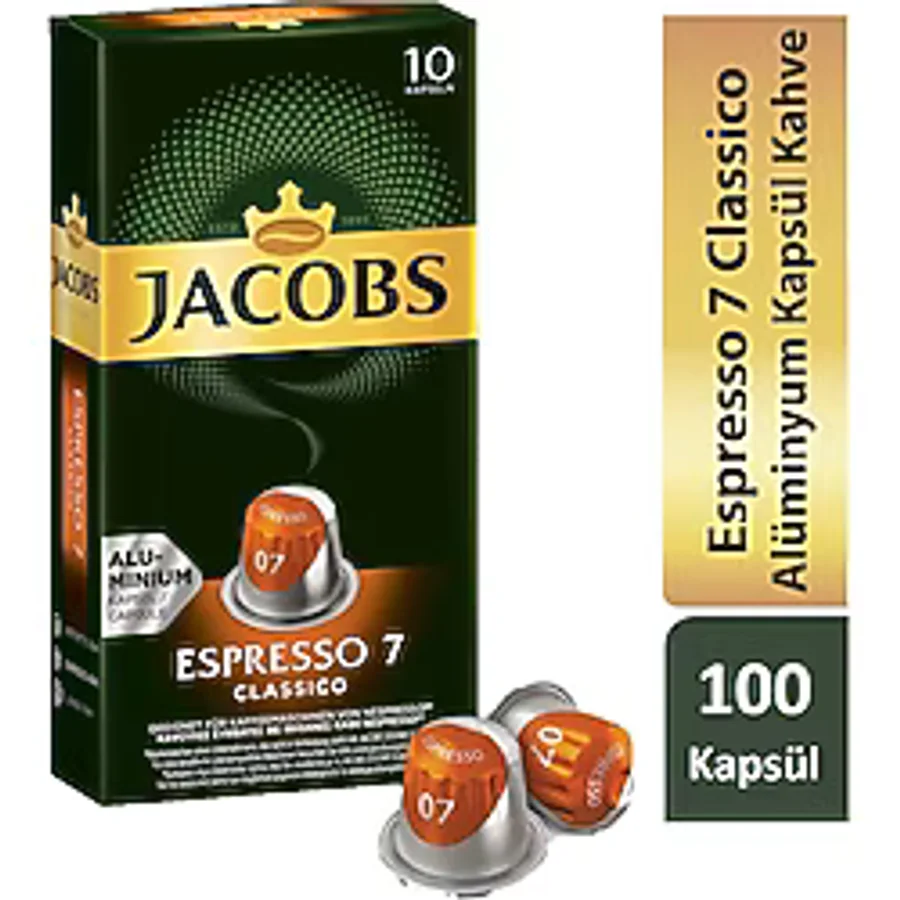 Jacobs Espresso 7 Classico Kapsül Kahve 10'lu 10 Adet