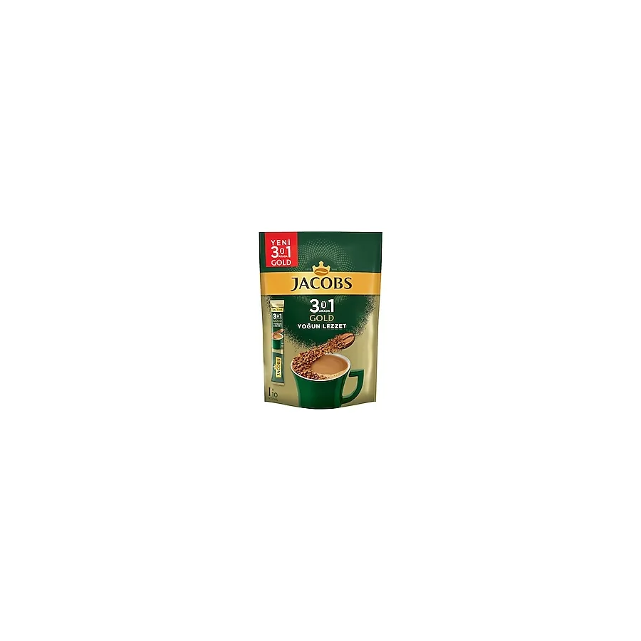 Jacobs Gold 3'ü 1 Arada Yoğun Lezzet 10x18 gr
