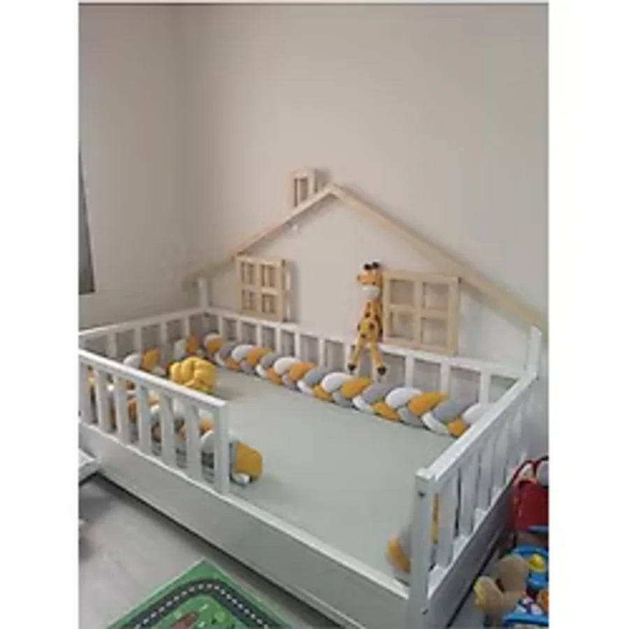 Jaju Baby Karışık Renk 80x130 3 Örgü Koruma Yatak Koruyucu Özel Tasarım