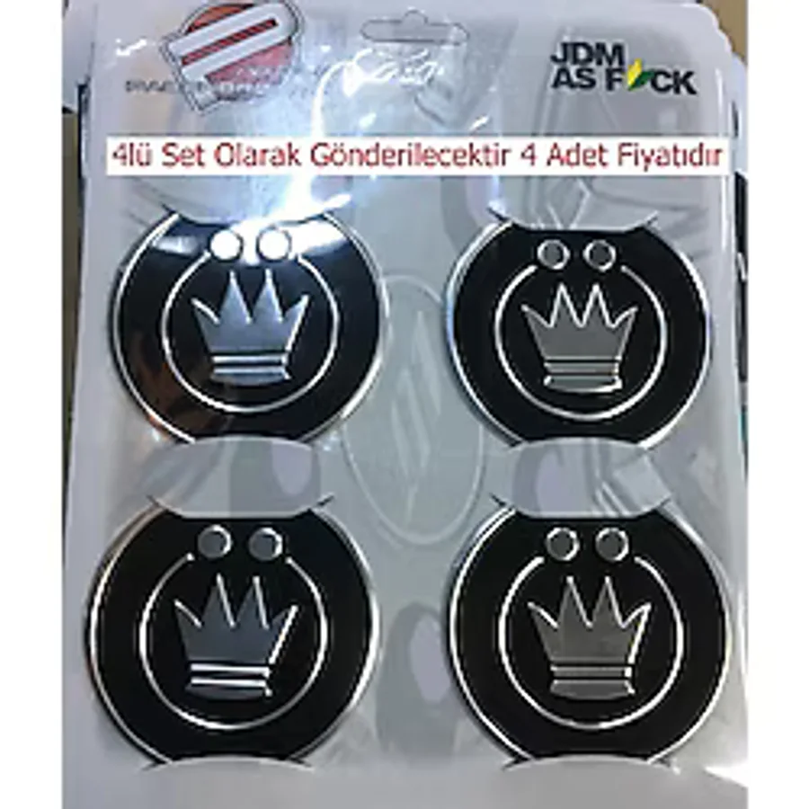 Jant Göbeği Arma Konig 60Mm Alüminyum Yapıştırma 4'Lü Set